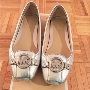 Michael Kors Silver Moccasins - Size 8.5